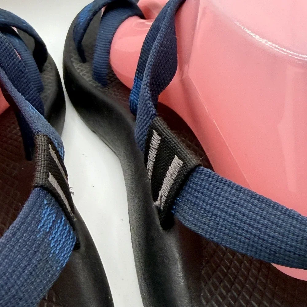 Chaco Z2 Classic Mens Sport Sandals Blue Black Strappy Toe Loop Vibram Sole 9